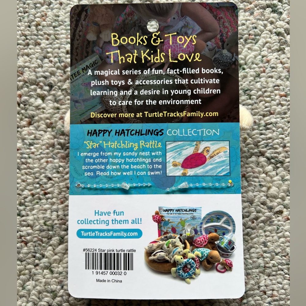 Turtle Tracks Baby Rattle - Picture 3 of 4